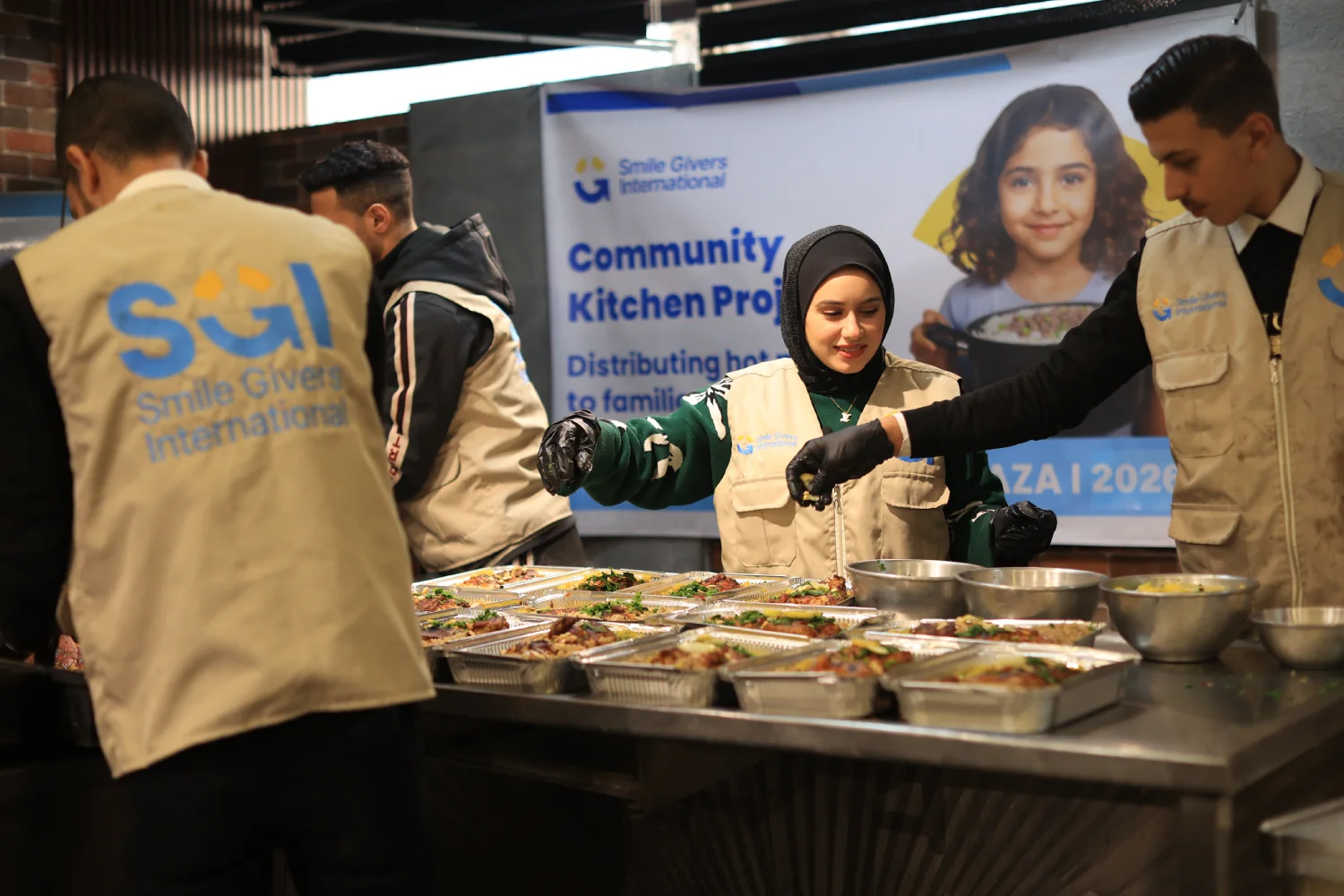 Community kitchen serving meals